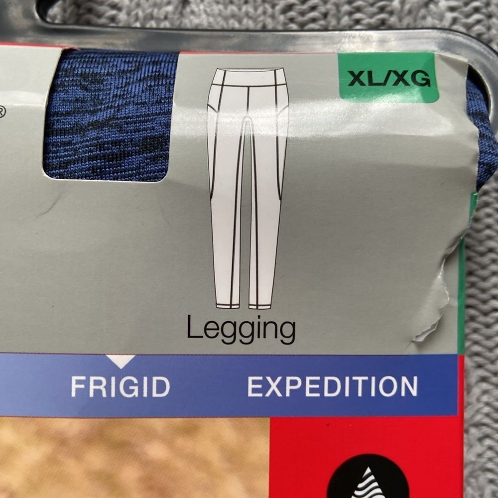 Plush Warmth Blue Denim Color High Rise Wide Waistband Brushed Leggins - Picture 2 of 6